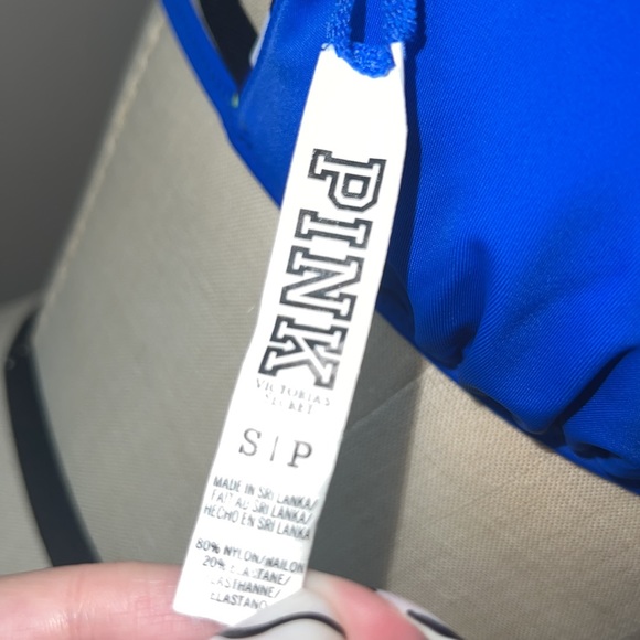 PINK Reversible Blue & Neon Multi-Color Tribal Design Bikini Top Size Small - Picture 6 of 7